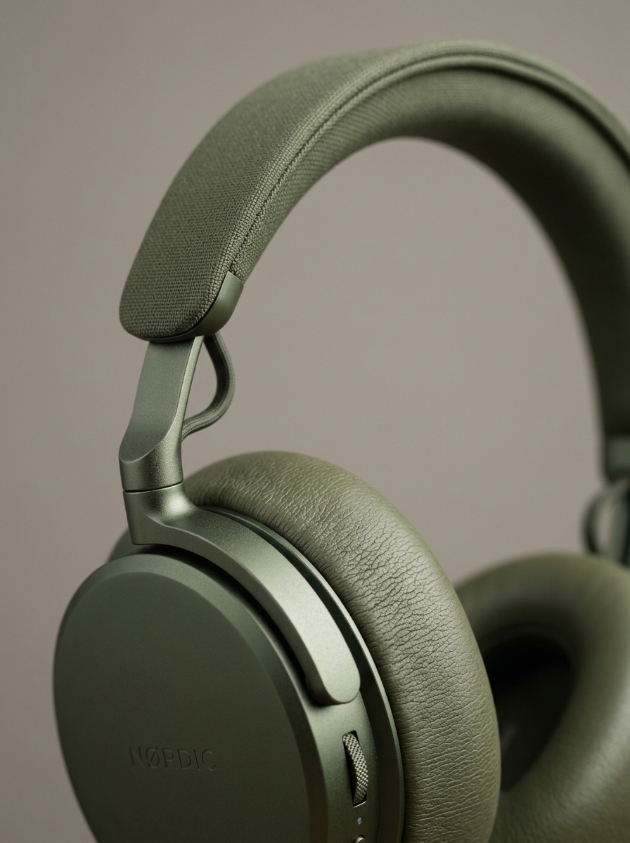 Olive green luxury headphones