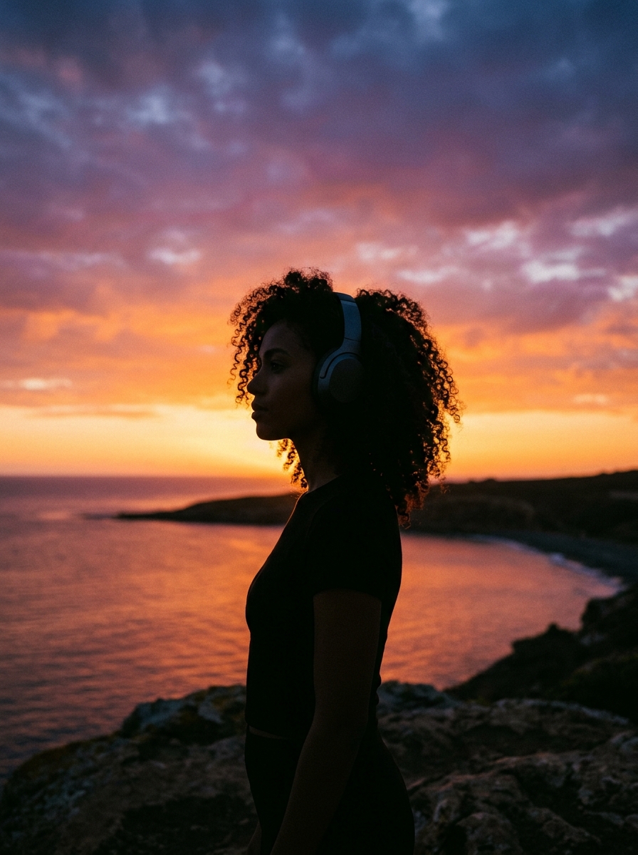 Sunset headphones profile